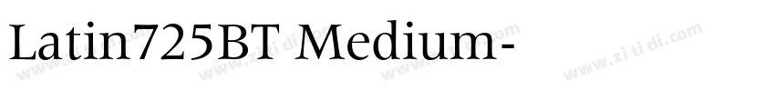 Latin725BT Medium字体转换